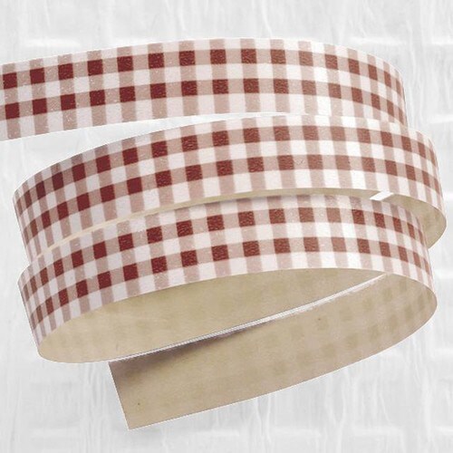 ギンガムチェックプリントカーリングリボンBR3×5