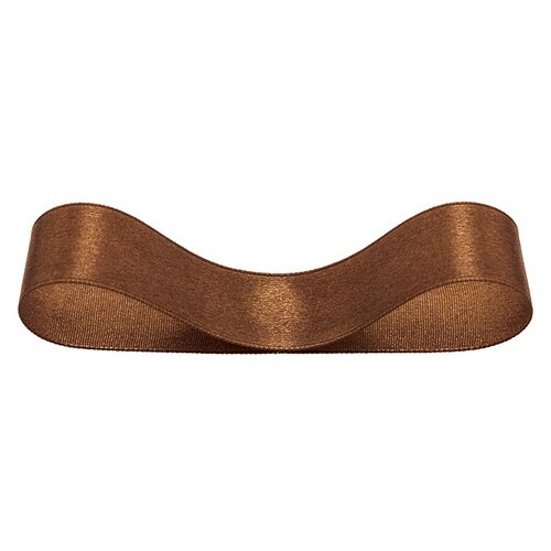 サテンリボンBROWN19mm 1巻×10
