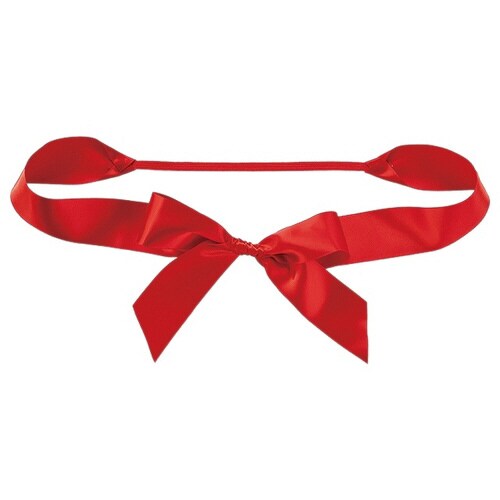 サテンリボンゴムタッグレッド−1 10個×3