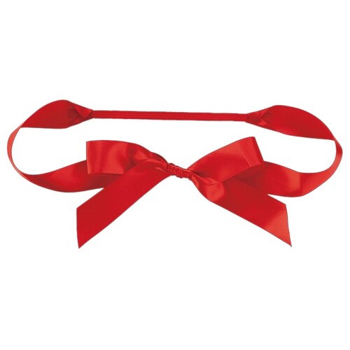 サテンリボンゴムタッグレッド−2 10個×3