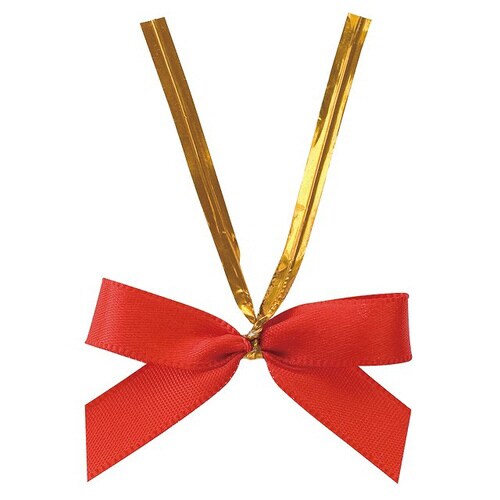 サテンリボンワイヤータイレッド−2 50個×2