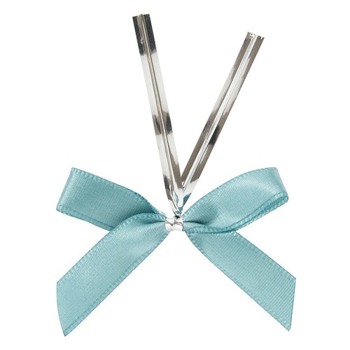 サテンリボンワイヤータイスモーキーブルー−2×2