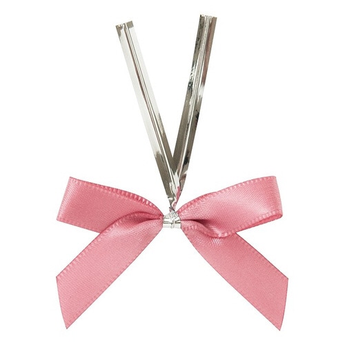 サテンリボンワイヤータイスモーキーピンク−2×2