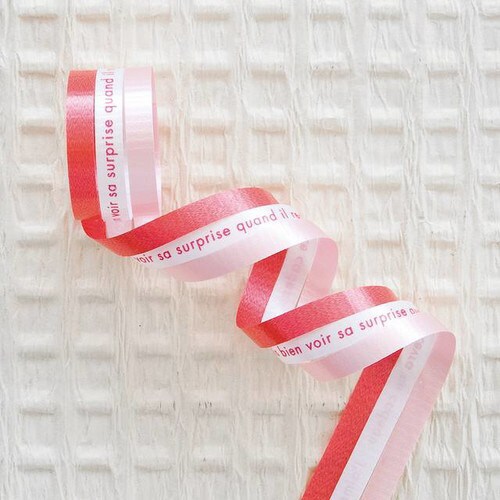 シャープカーリングリボンミックスカラーレッド1×5