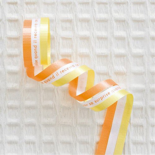 シャープカーリングリボンミックスカラー橙2×5