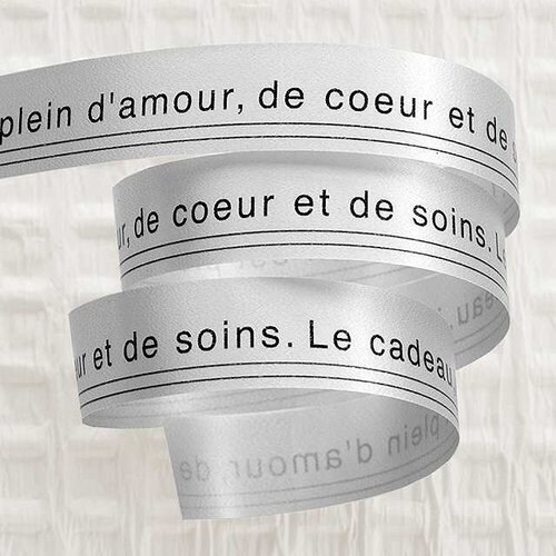 シャーププリントカーリングリボンシルバー1 ×5