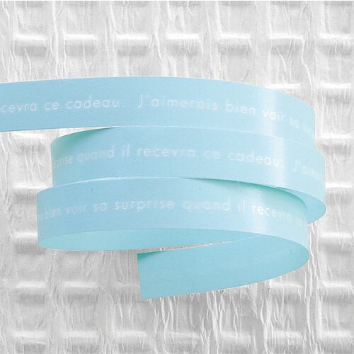 シャーププリントカーリングリボンライトブルー4×5