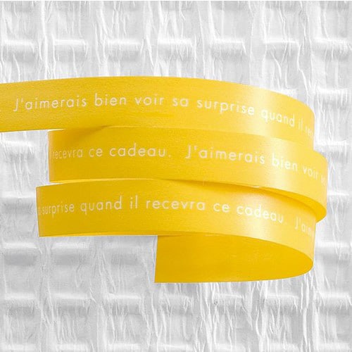 シャーププリントカーリングリボンイエロー5 ×5