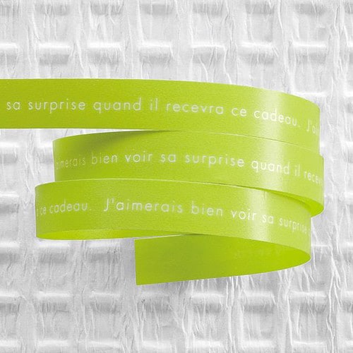 シャーププリントカーリングリボンライト緑6×5