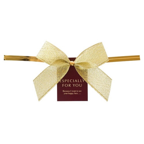 シャインリボン付ワイヤータイ−ゴールド 10個×5