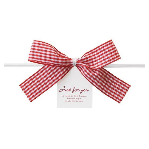 チェックリボン付ワイヤータイ 10個×5