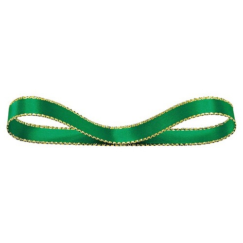 トゥインクルサテンリボングリーン10mm 1巻×5