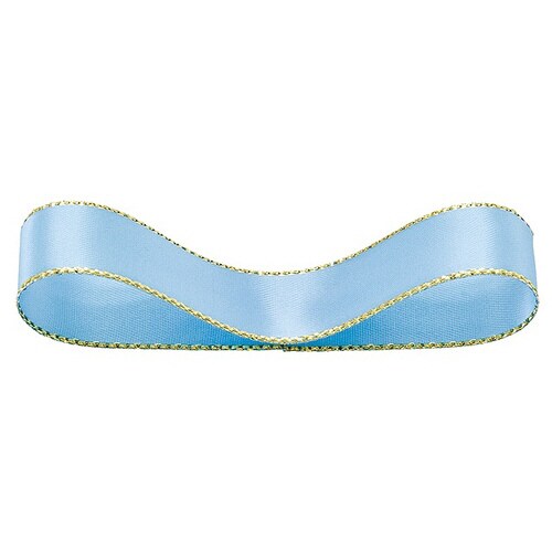 トゥインクルサテンリボンライトブルー19mm ×5