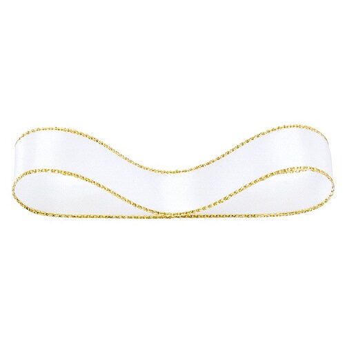 トゥインクルサテンリボンホワイト19mm 1巻×5