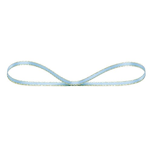 トゥインクルサテンリボンライトブルー3mm1巻×5