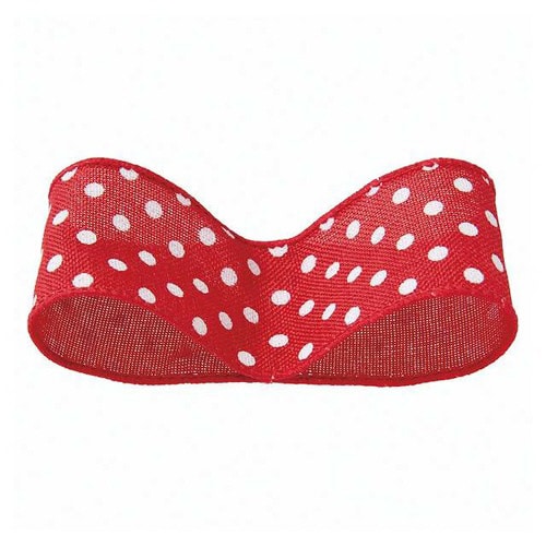 ナチュラルドットワイヤーリボンレッド−1 1巻×3