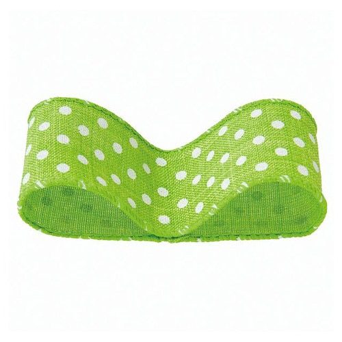 ナチュラルドットワイヤーリボングリーン−31巻×3