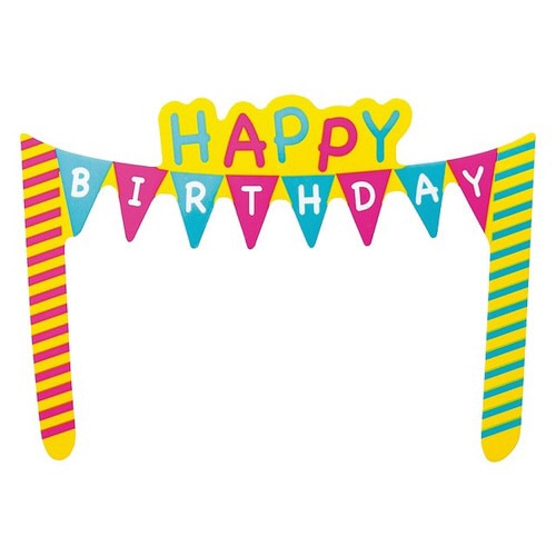 バースデイケーキピック/ガーランド−4 50枚×2