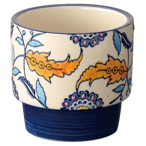 ハンドメイドプリントフラワーポット−SS/ネイビー