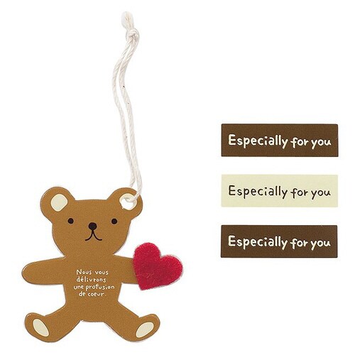 ハンドメイドミニタッグ−ベア 30枚×3