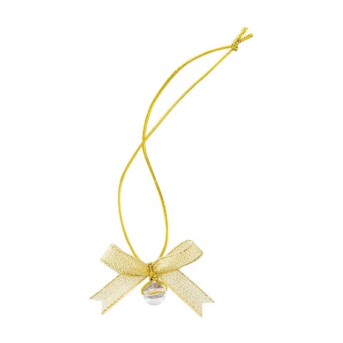 ビーズ付ゴムリボン−シャインゴールド 10個×10