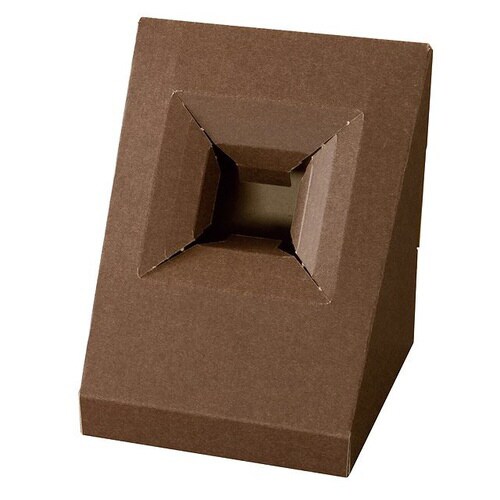 フラワークリアBOX斜めスタンド−ブラウンS×2