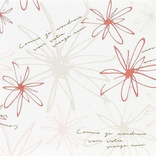 フラワー包装紙/レッド−1 50枚×2