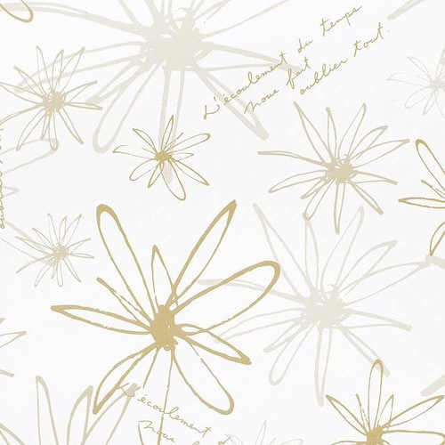 フラワー包装紙/ゴールド−3 50枚×2