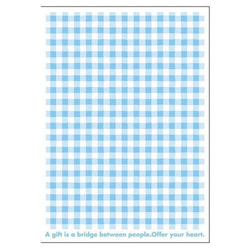 ブルーチェックギフトバッグ−2 50枚×2