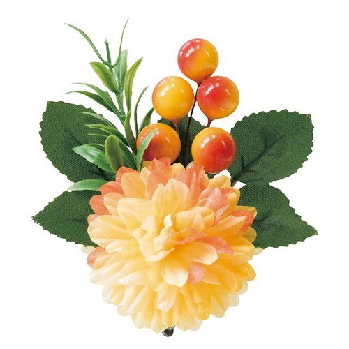 フルリールアレンジクリップ付Sイエローマム−2×2