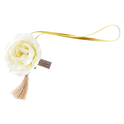 フルリールコサージュホワイトゴムタッグ−25個×2