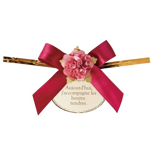 フルリールリボンワイヤータイ−3/ワインレッド×5