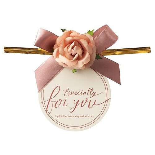 フルリールローズリボンワイヤータイ−1/ピンク×2