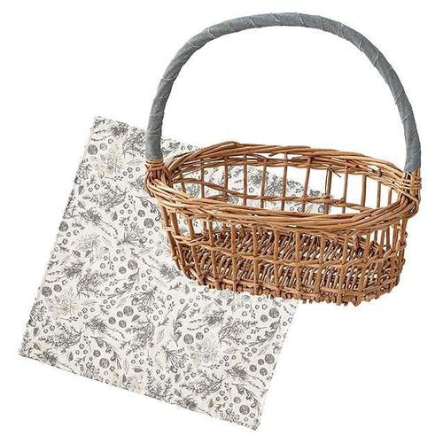 ボタニカルアート柳バスケット−M 6個