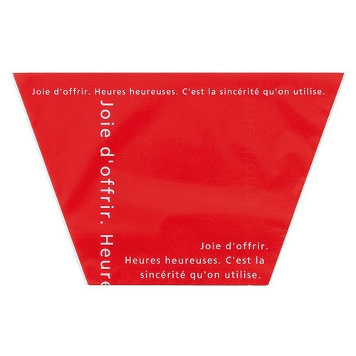 ミルキーポップOPPポットカバー/レッド−4×2