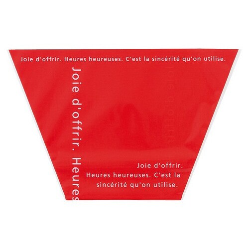 ミルキーポップOPPポットカバー/レッド−5×2