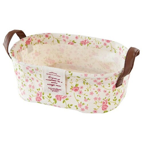 リトルフラワーオーバル布バスケット−S 10個