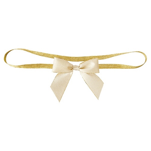 リボンゴムタッグエレガントゴールド−1 20個×2