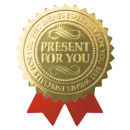 レッドリボンプレゼントシール−7 100枚×10