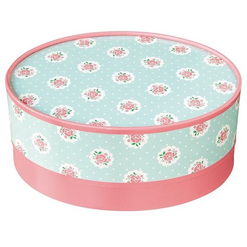 ローズドットブルーオーバルギフトボックス−L 6個