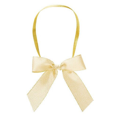 ワンタッチゴムリボン−シャインゴールド 30個×2