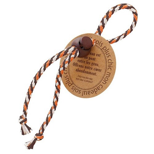 ワンタッチ組ひもタイ−2/オレンジブラウン6個×5