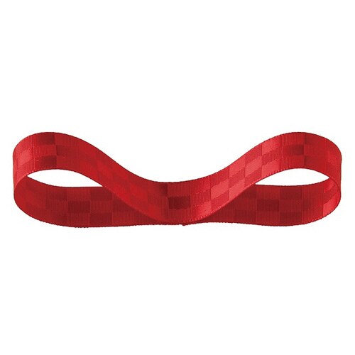 格子サテンリボン−1/レッド 1巻×5