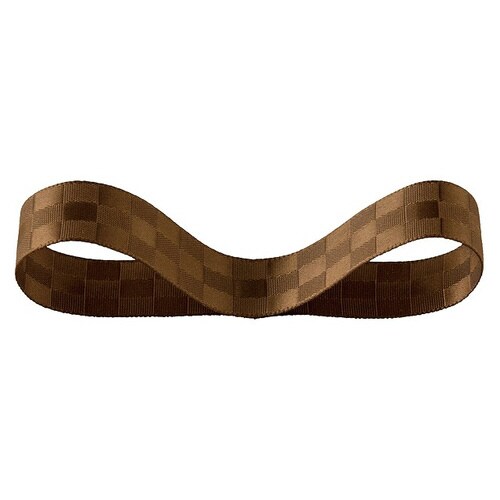 格子サテンリボン−5/ブラウン 1巻×5