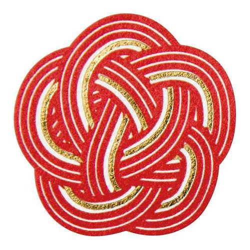 水引梅結びデザインシール−1 100枚×5