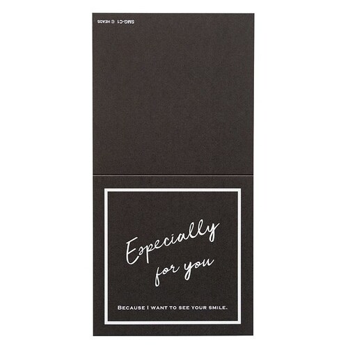 二つ折スタイリッシュメッセージギフトカード−1×5