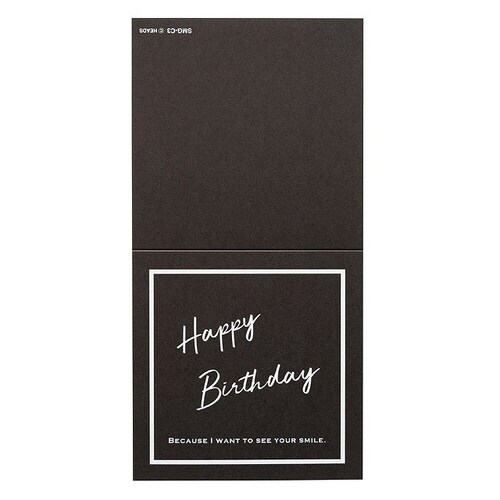 二つ折スタイリッシュメッセージギフトカード−3×5