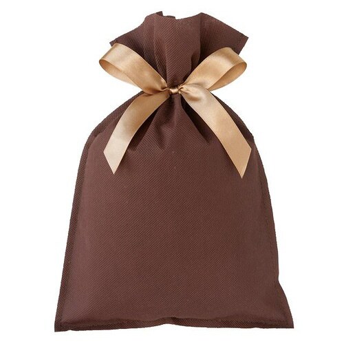 不織布リボン付バッグブラウン−SS 10枚×2