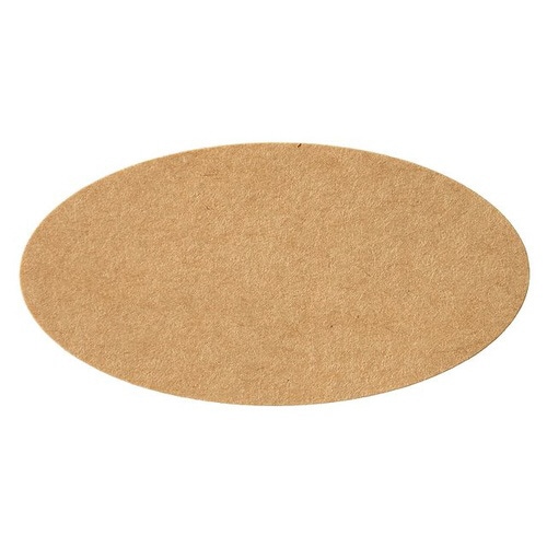 無地クラフトロールシール/楕円−3 500枚×3