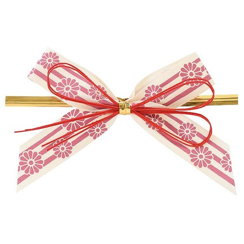 和風ワイヤータイ−1/花柄 10個×5